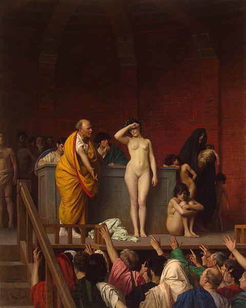 Jean-Leon Gerome Slave Market in Rome Norge oil painting art